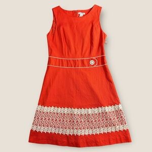 Alexandra Bartlett Vibrant Orange Textured Dress